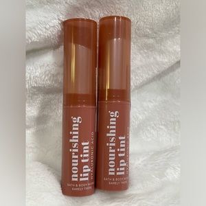 2 Bath & Body Works BARELY THERE Nourishing Lip Tint With Hyaluronic Acid .08 oz